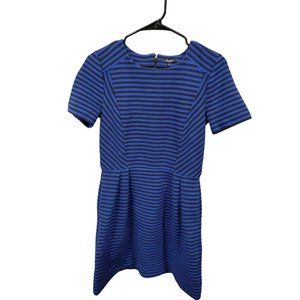 Madewell Gallerist Blue and Black Stripe Ponte Dress Sz 4